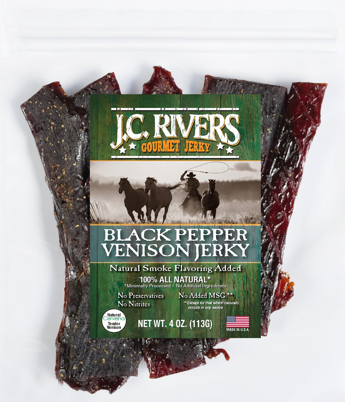 Black Pepper Venison Jerky