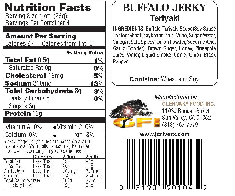 Teriyaki Buffalo Jerky